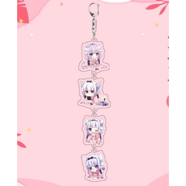 móc Móc khoá anime maid dragon ,/ dây móc chùm anime maid dragon 4 miếng MPP