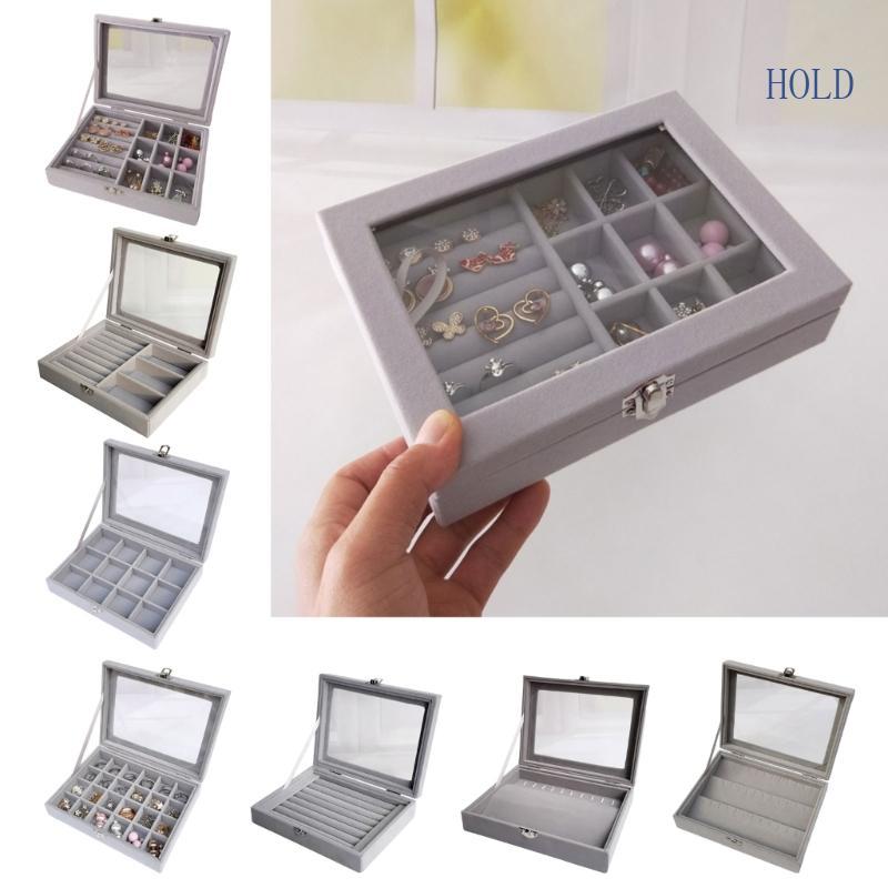 ACE Jewellery Organizer Vòng cổ Giá trưng bày Hộp đựng đồ trang sức có nắp kính