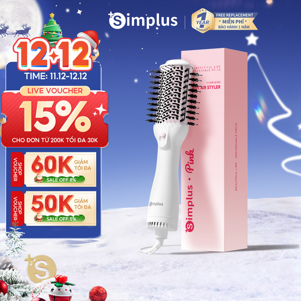 Simplus Lược Điện Tạo Kiểu Sấy Khô Đa Năng RFSH002 - Bảo Hành 1 Năm 1 Đổi 1 | BigBuy360 - bigbuy360.vn