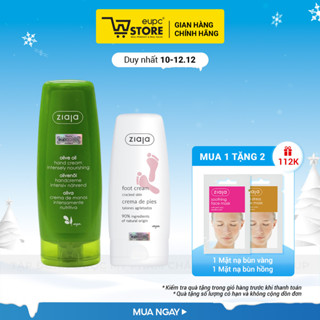  Combo Kem Dưỡng Da Tay Và Móng Ô Liu Ziaja 80ml & Kem Chân Hỗ Trợ Giảm Nứt Nẻ Gót Chân Ziaja 60ml EUPC STORE 