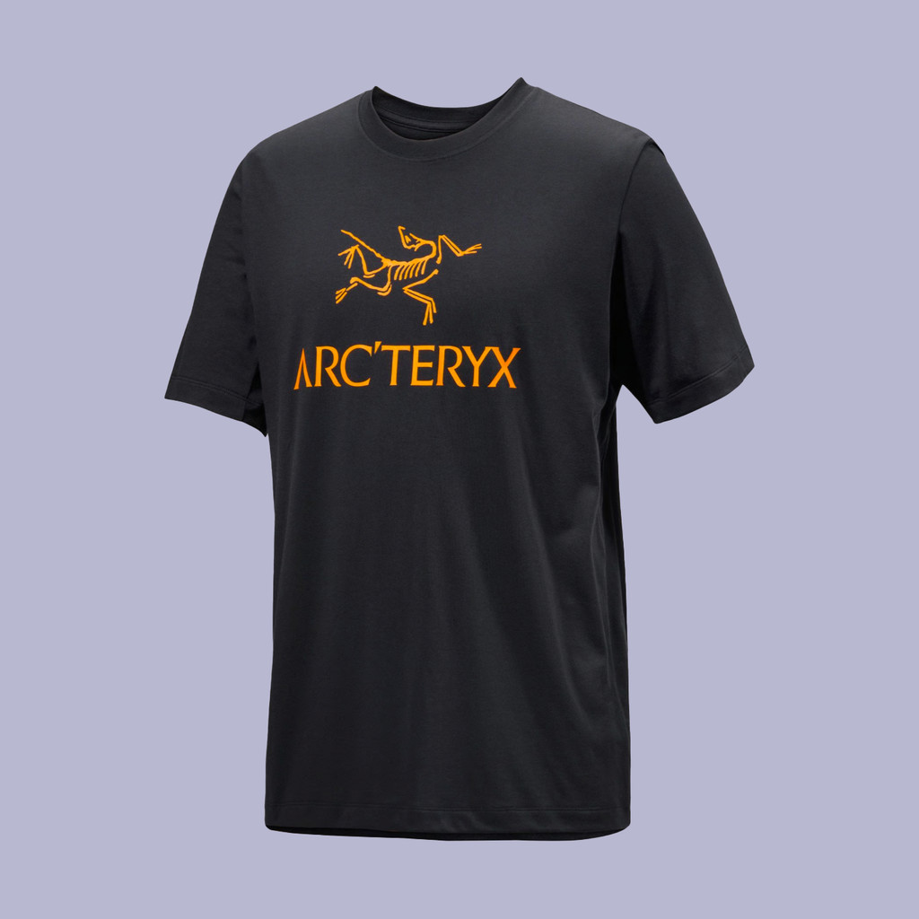 ArcTeryx ArcTeryx ARC WORD LOGO Nhãn Vàng In Chữ Cotton Nguyên Chất Cổ Tròn Tay Ngắn Phong Cách Nam
