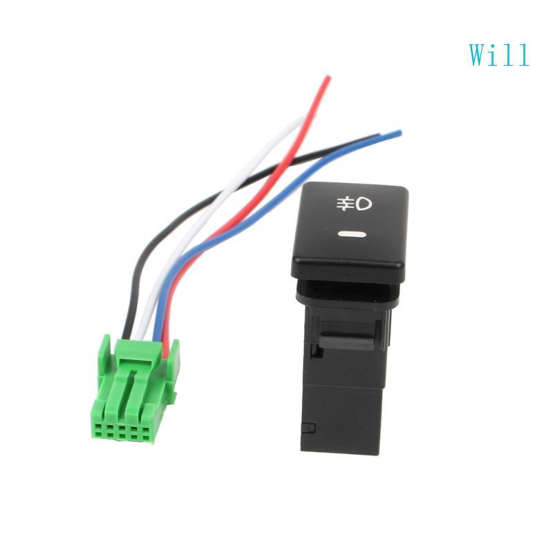 DC12V Rear Fog light Push Switch 4 Wire Button For