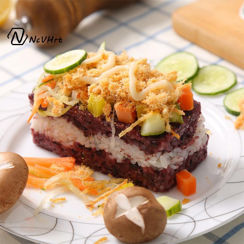 NcVHrt No Stick Musubi Maker Press With Small Rice Paddle, Sushi Making Kit Onigiri Mold Luncheon Me