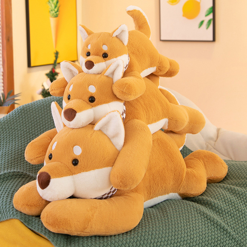 Kích Thước Lớn Khăn Shiba Inu Sang Trọng Búp Bê Dễ Thương Akita Inu Chó Gối Lớn Bé Gái Giường Giữ Bú