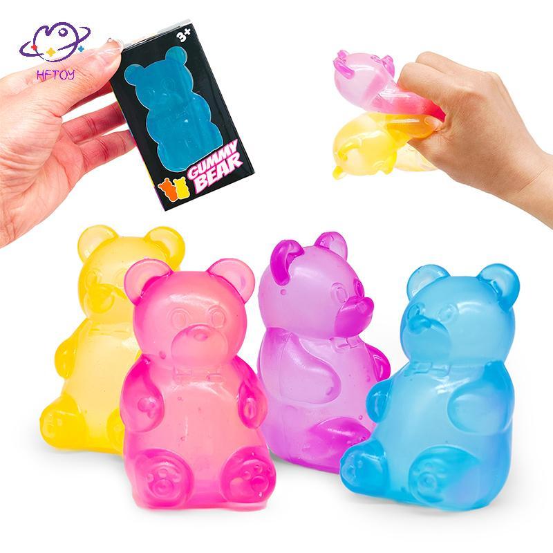 HFTOY 1 Mảnh Maltose Knead Extractor Toy Knead Muscle Power Kawaii Kẹo Mềm Gấu Nhựa Extractor Căng T