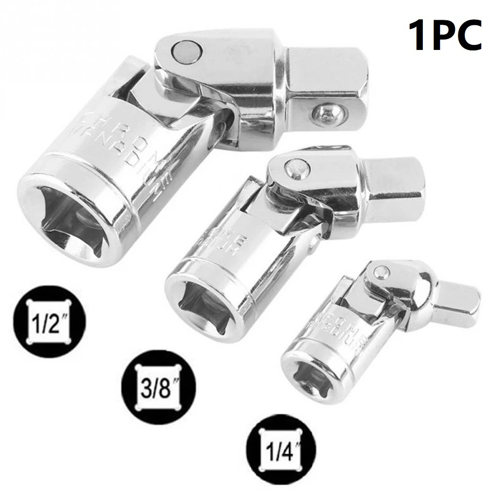 【ANME】Joint Socket Set For Ratchet Extension Bar Swivel Chrome Vanadium Steel Tool