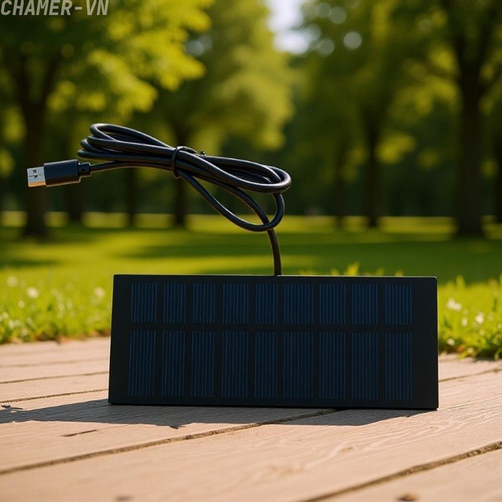 【CHAMER】1W Solar Panel Type-C Charger 5V Portable Battery Charger for Mobile Phone【HomeLiving】