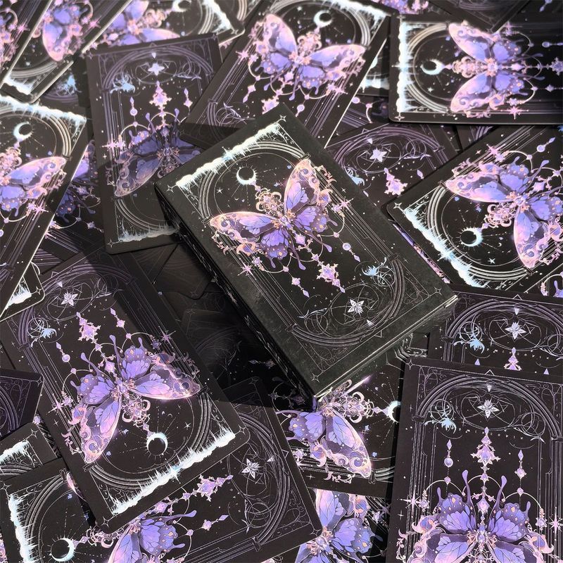 Ban Đầu Tarot Tarot Frost Tím Bướm Có Giá Trị Cao 78 Miếng Tarot Học Tarot Đi Kèm Thẻ Ý 26.5.13