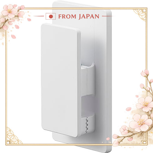 Direct from Japan Yamazaki - Bộ 2 kẹp nam châm màu trắng, kích thước khoảng W4,5 × D2 × H8 cm, dùng 