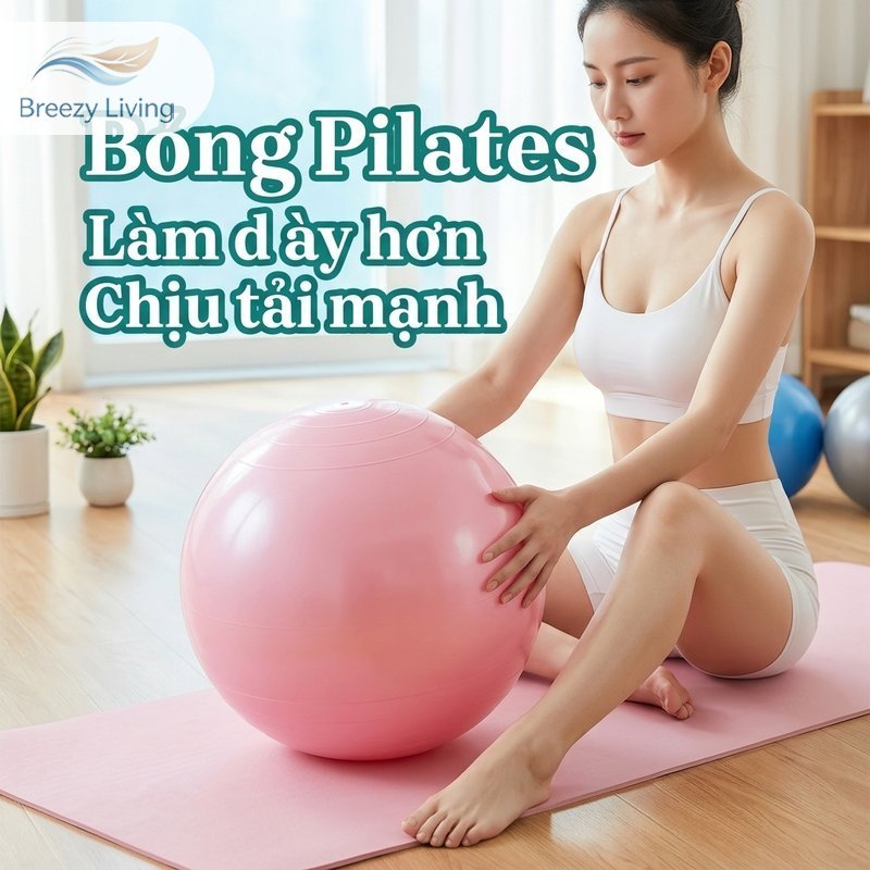 Yoga Pilates Ball PVC Chống Nổ Core Cân Bằng Đùi Glute Tập Luyện Tại Nhà Mini Gym Ball