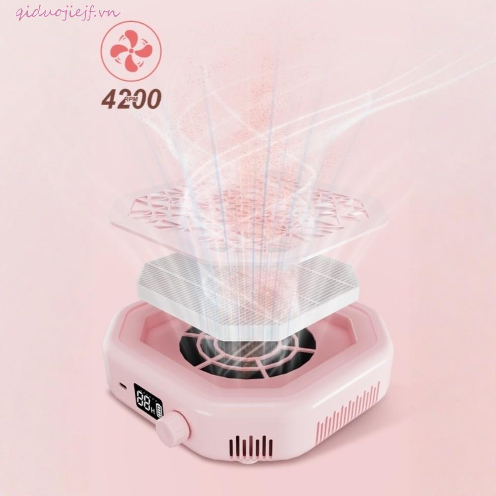 Máy hút bụi móng tay QUDUOJIE, Hút mạnh Máy hút bụi móng tay hiệu quả cao, Tiếng ồn thấp hơn 4000mAh