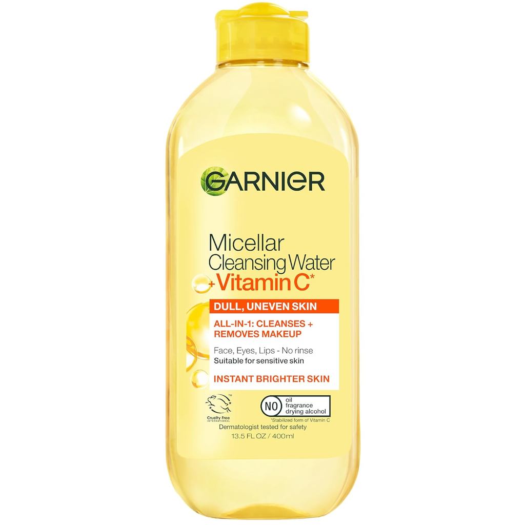 Garnier Micellar Water with Vitamin C, Sữa rửa mặt & Tẩy trang, Làm sáng & Dưỡng ẩm, Dành cho mọi lo
