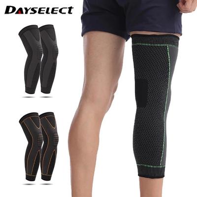 DAYSELECT 1 Cặp Miếng Lót Đầu Gối Thể Thao Nylon Bóng Rổ Kéo Dài Dây Buộc Nén Chân Bao