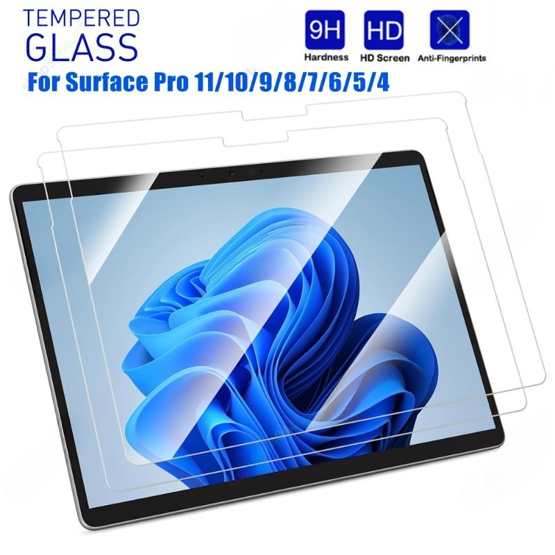 1-2 Chiếc HD Kính Cường Lực Bảo Vệ Màn Hình Cho Surface 3 7 7 + GO GO2 GO3 GO4 Pro 10 3 4 5 6 7 8 9 