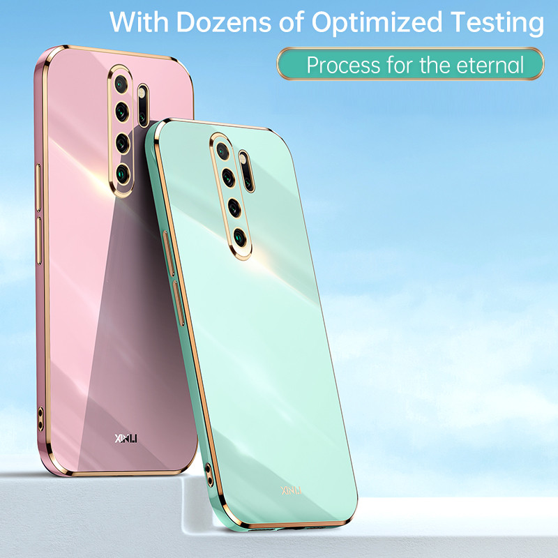 Ốp điện thoại khung vuông mạ cho Redmi Note 8 Pro 2015105Ốp bảo vệ Camera M1906G7I, M1906G7G