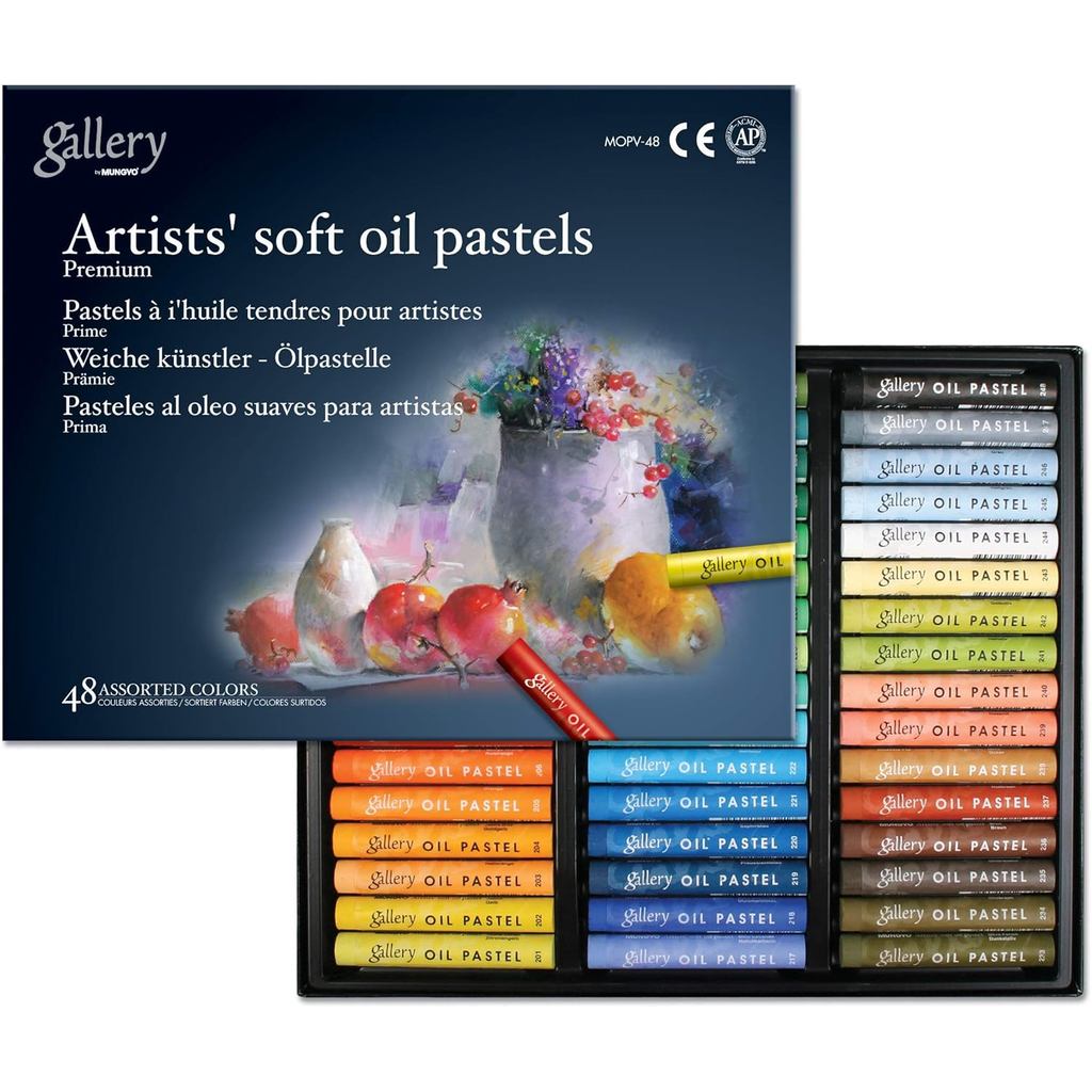 MUNGYO Gallery Artists 'Soft Oil Pastel Professional, 48 màu sắc, sống động và có thể pha trộn