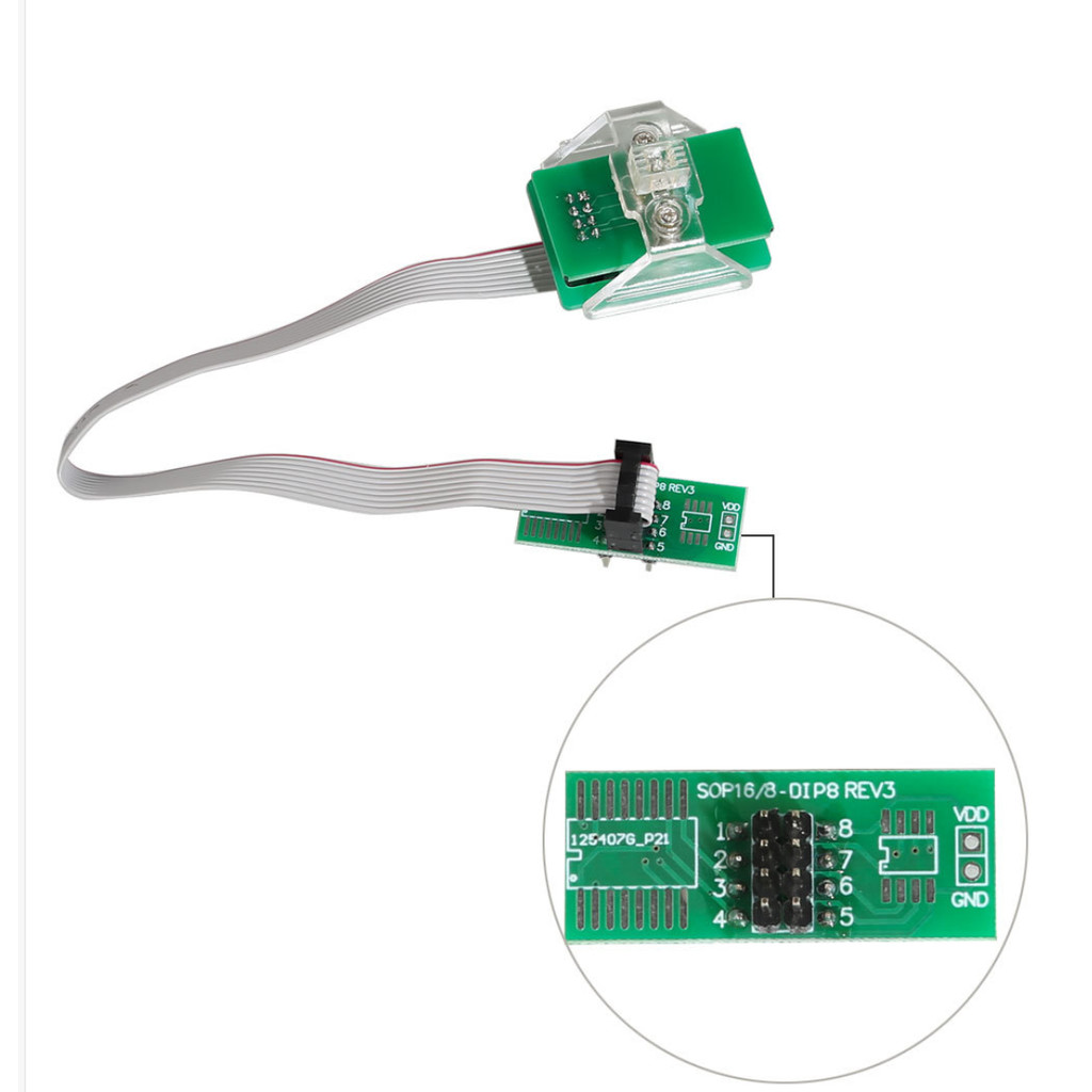 Bộ chuyển đổi 8Pin Kẹp hình bát giác Eepro Clip cho iProg / Cam / XPROG, v.v.