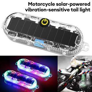 Đèn LED USB Nhấp Nháy Chống Trộm Cho Xe Máy, LED Năng Lượng Mặt Trời Đèn Cảnh Báo Chống Thấm Nước=