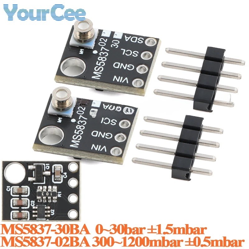 10 Cái / 1 MS5837 02BA 30BA Khí Chính Xác Cao Không Khí Chất Lỏng Chống Thấm Nước Mô Đun Cảm Biến Áp