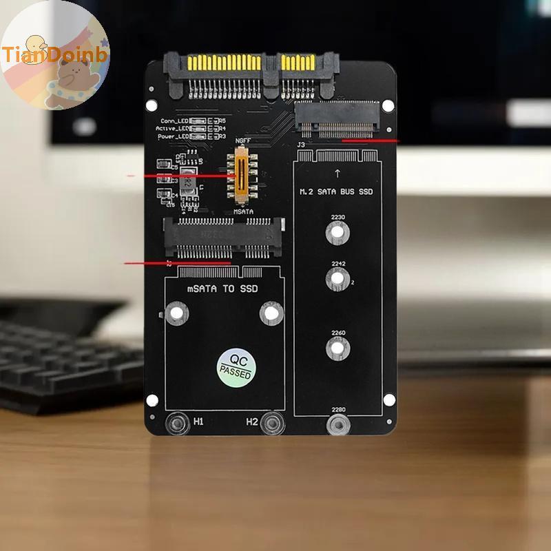 TianYe 1 Bộ 2 trong 1 MSATA M.2 NGFF sang SATA USB Riser Card M.2 NGFF sang SATA Adapter MSATA sang 
