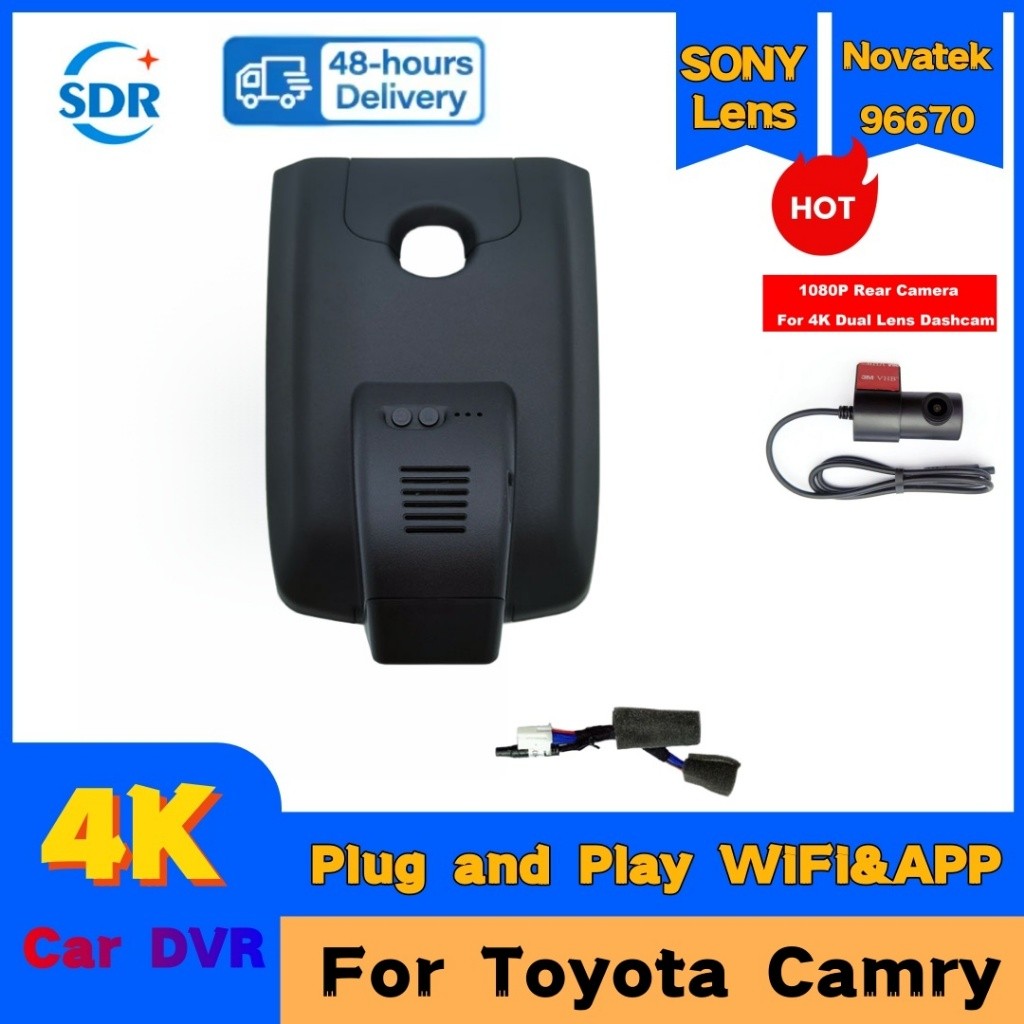 4K UHD Cắm Và Chạy Wifi Xe DVR OEM Dành Cho Xe Toyota Camry 70 V70 XV70 SE XLE Hybrid 2018 2019 2020