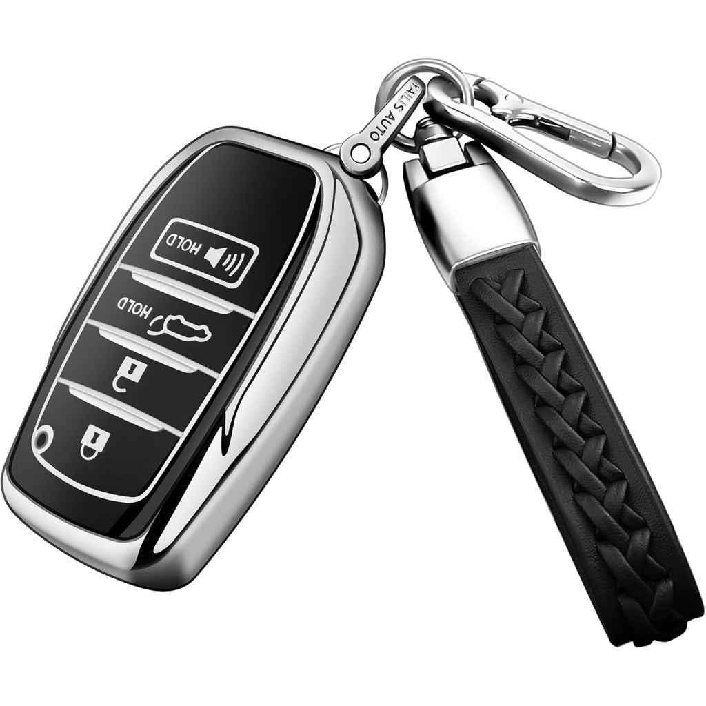 Autophone cho Toyota Key Fob Cover có móc khóa Vỏ mềm cho 2025 Camry, 4Runner 2021-2025 Venza, Rav4 