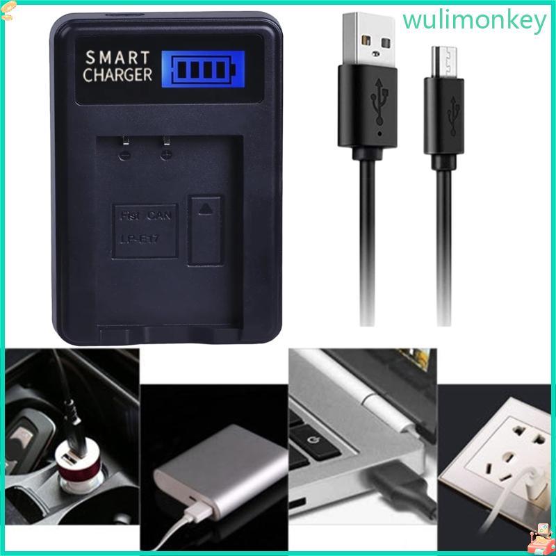 WU LP-E17 LPE17 LP E17 Bộ sạc USB có màn hình LCD Thay thế cho Rebel T6i 750D 800D 200D 8000D Kiss