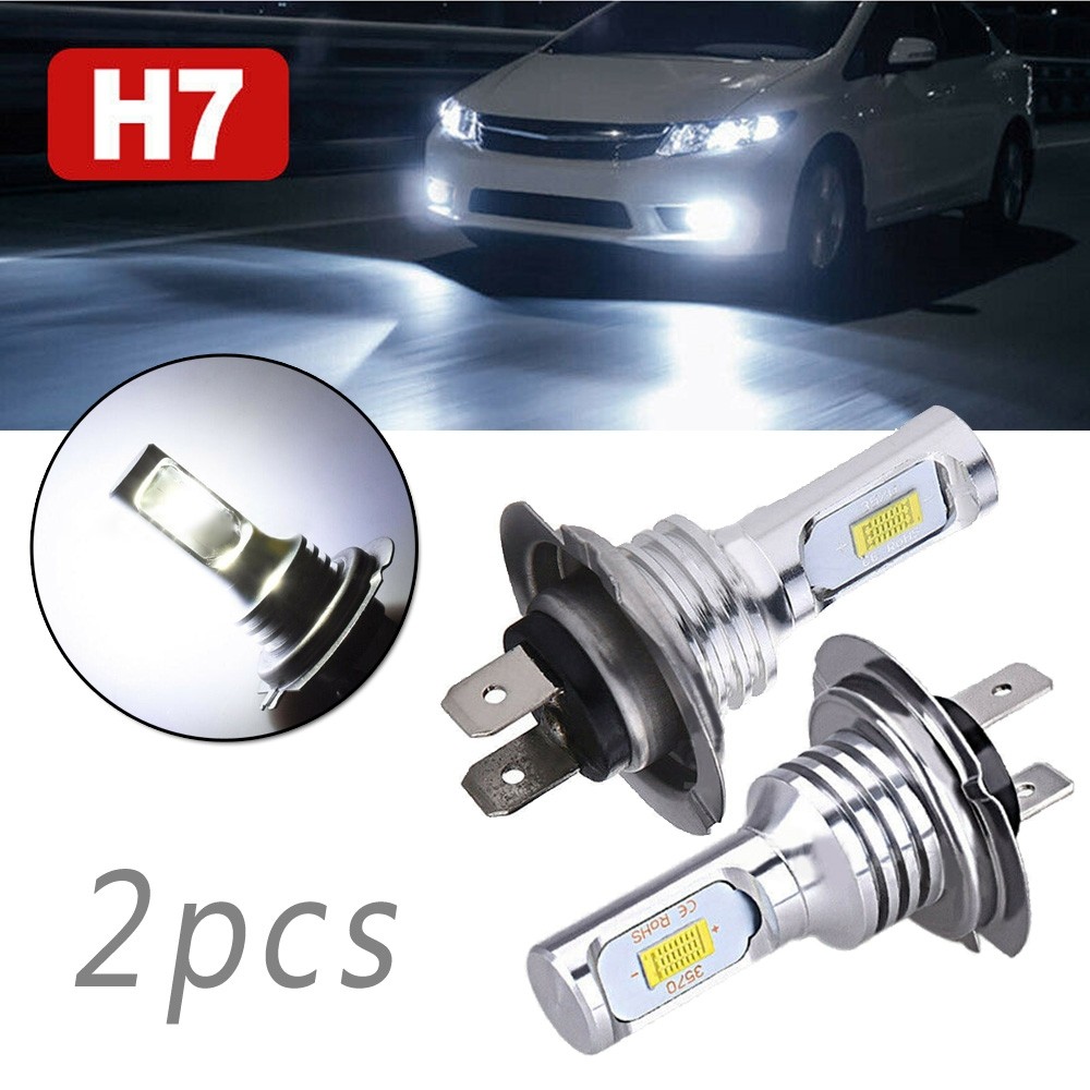 LED Headlights 2Pcs Set DC 12-24V Waterproof Car Parts Super Bright 55W