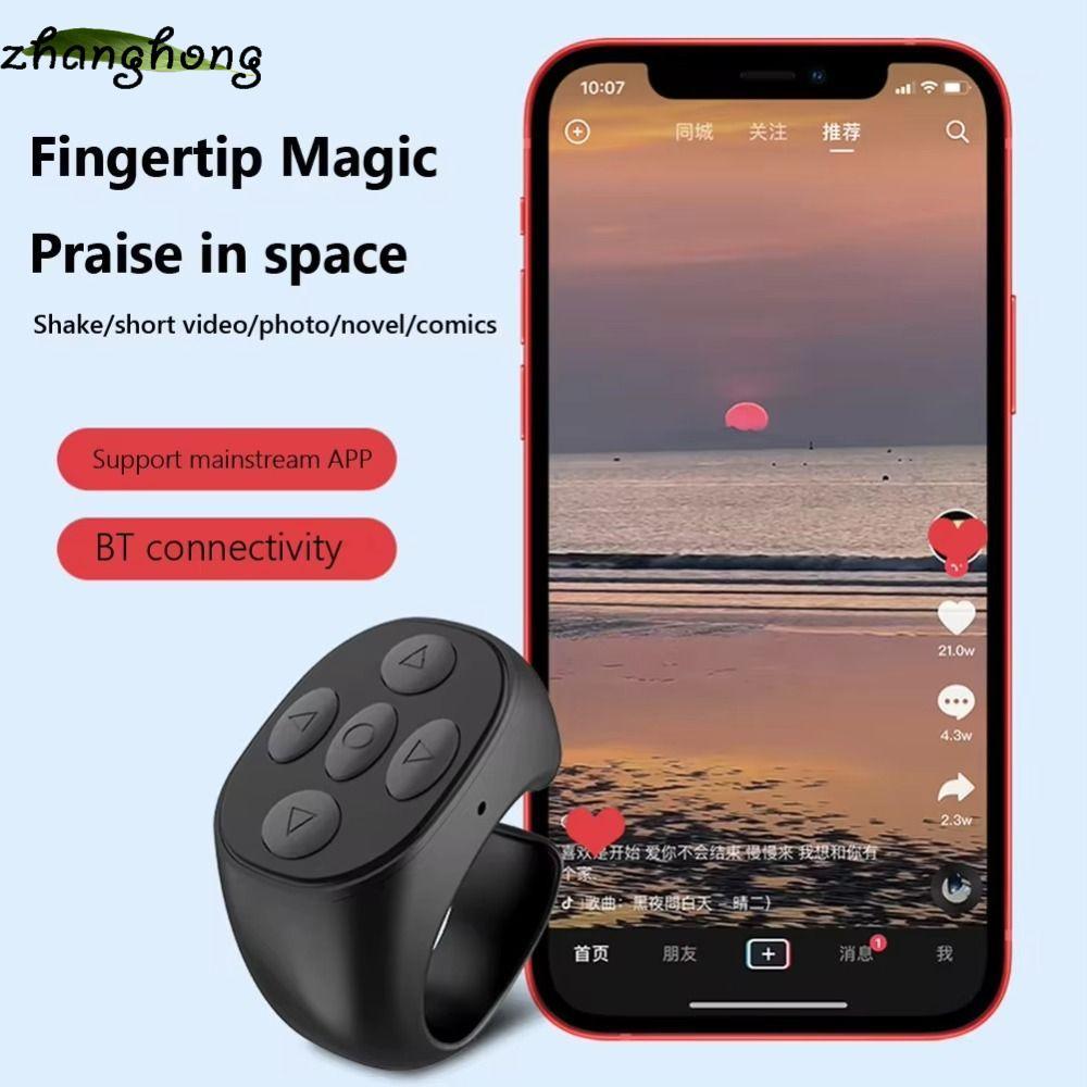 ZHANGHONG Electric Auto Page Turner, Thiết bị bấm ngón tay Mini tương thích Bluetooth, Tắt tiếng di 