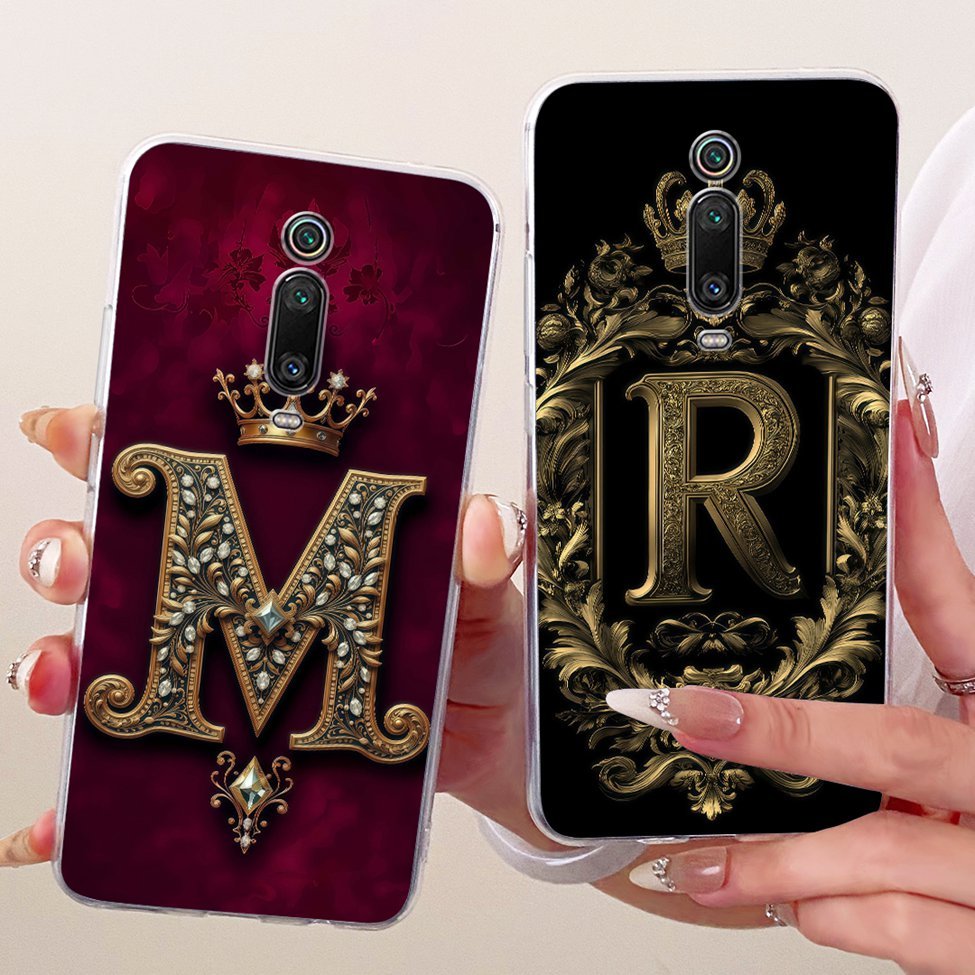 Ốp Lưng Xiaomi 9T 9T Pro Trong Suốt Sang Trọng Thái A-Z Chữ 2D Họa Tiết Phẳng Vỏ Mềm M1903F11G M1903