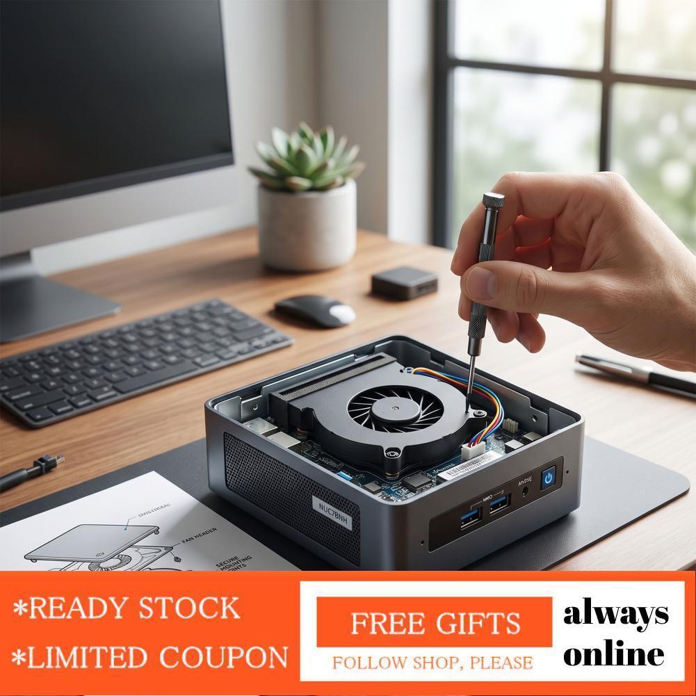 Alwaysonline Quạt làm mát CPU Gugxiom BSB05505HP cho NUC5 NUC6 NUC7 i3 i5 i7 Mini PC 4 chân kết nối 