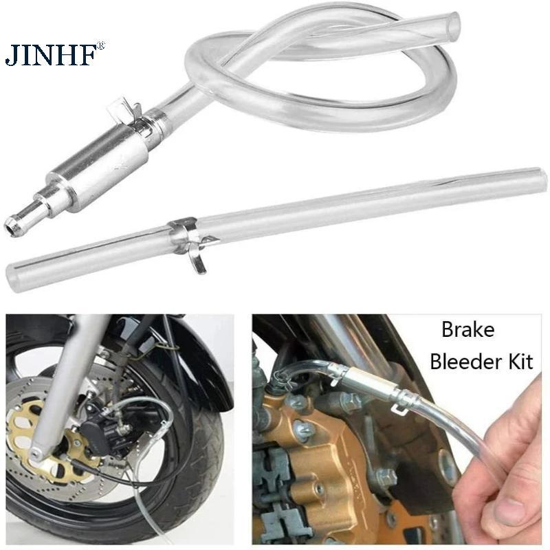 JINHF Xe Máy Phanh Chảy Máu Bộ Hướng Dẫn Sử Dụng Máy Hút Chất Lỏng Bơm Nhẹ OneWay Che Van Cho Xe Máy