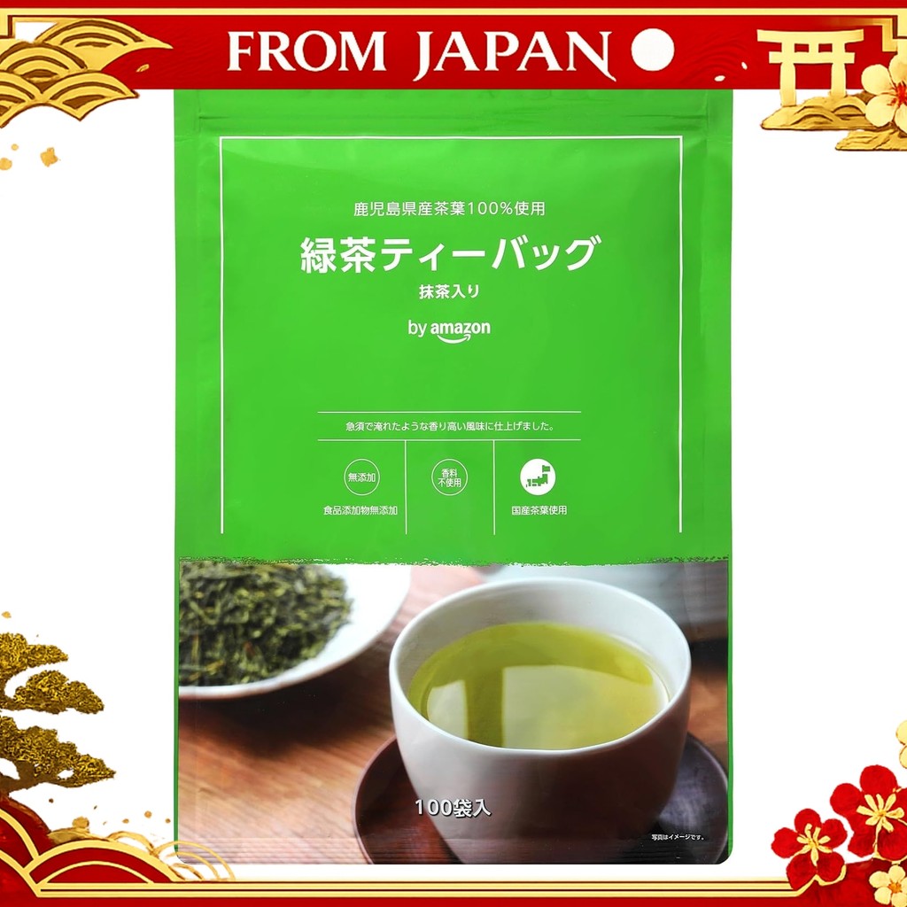 by green tea tea bags 1.8g x 100 bags large capacity nmshop