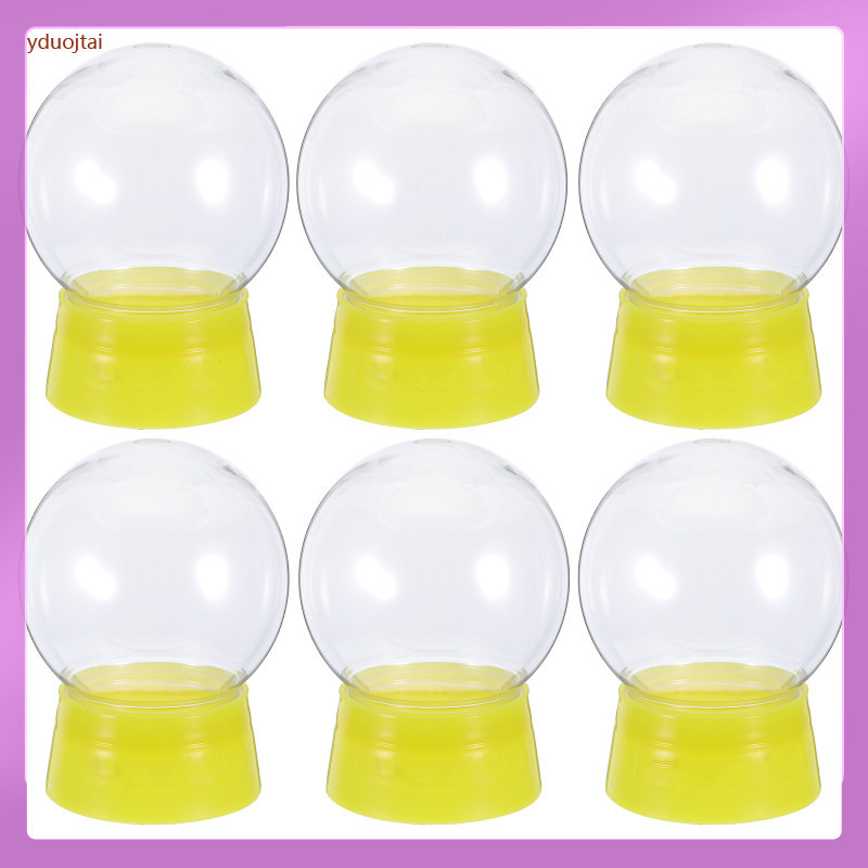 Bộ 6 Quả Cầu Tuyết Tròn: 270ml Trang Trí Quả Cầu Tuyết Độc Đáo Trong Suốt Trống Quả Cầu Tuyết Để Tra