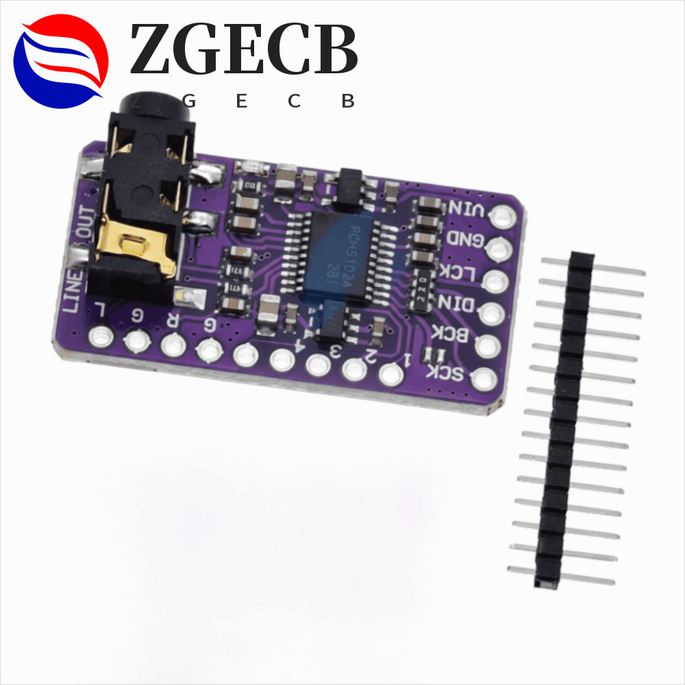 Máy nghe nhạc ZGECB PCM5102A I2S, Âm thanh kỹ thuật số PCM5102A DAC I2S Module, Mô-đun Giao diện máy