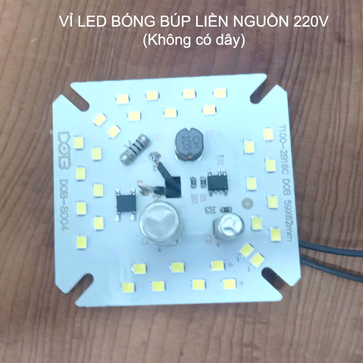 Bộ 3 vỉ chip led cho bóng đèn trụ 20-50W tùy chọn, nguồn 220V liền vỉ