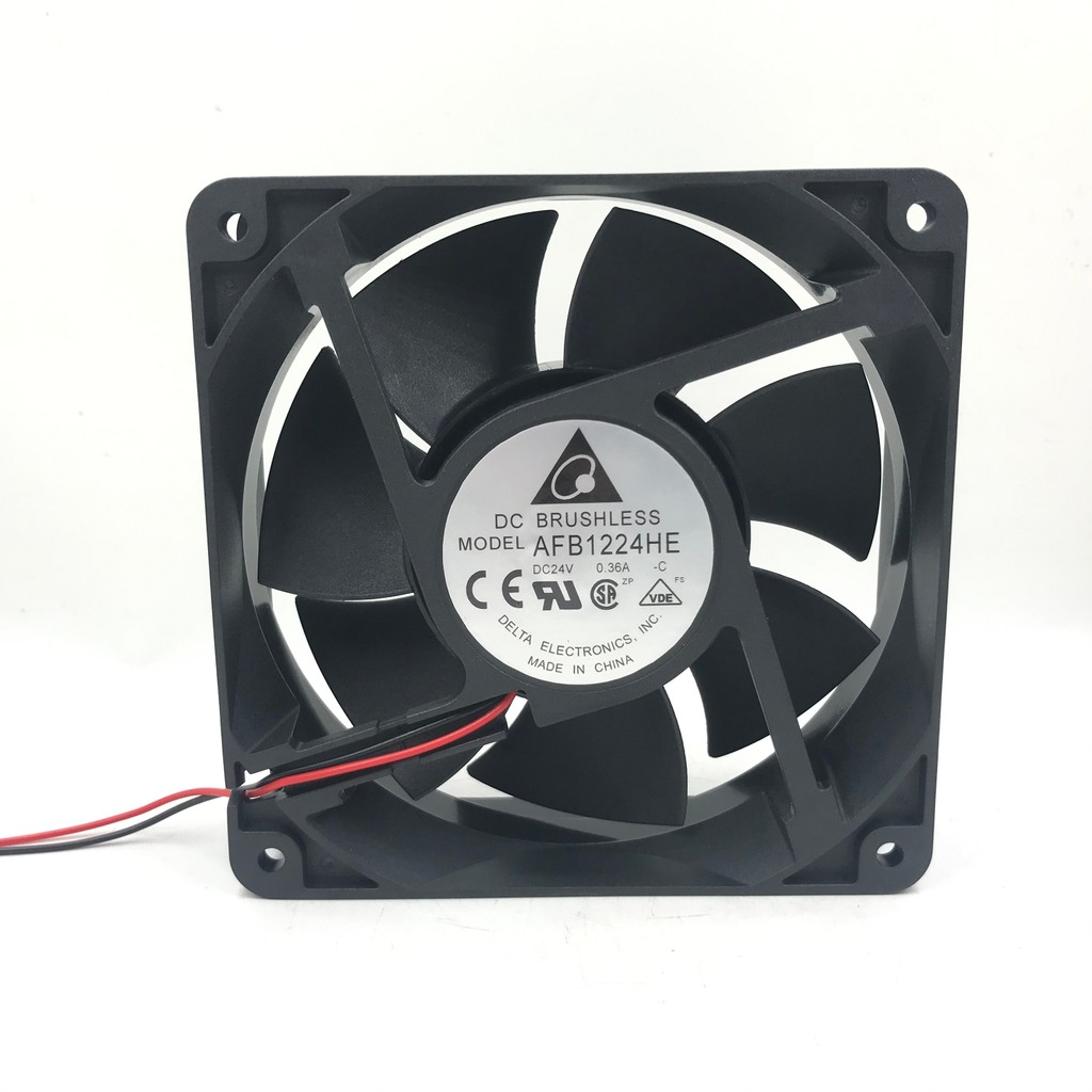 Quạt làm mát biến tần thể tích không khí cao Delta AFB1224HE 24V 0,36A 12cm 12038