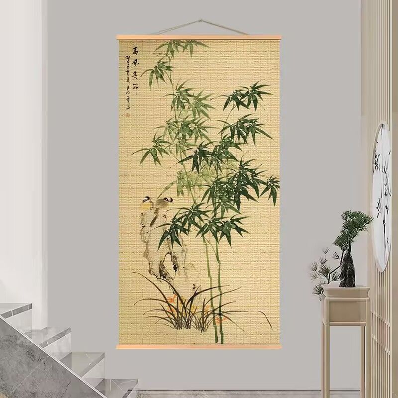 [Trang trí nội thất] Rèm tre Thiền Rèm con lăn rèm rèm rèm phong cách Zen Nhật Bản Lối vào nền nghệ 