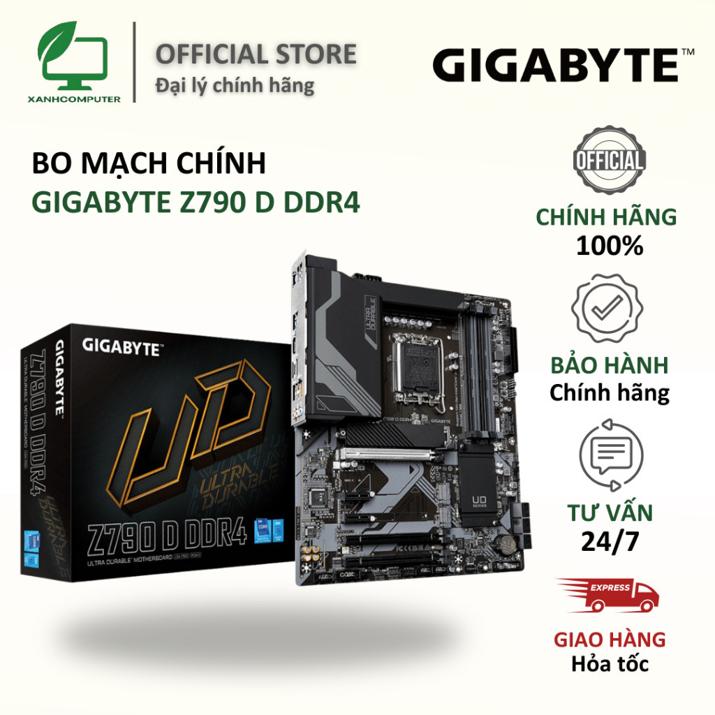 Bo mạch chính Gigabyte Z790 D DDR4 Chuẩn ATX Chính hãng bảo hành 36 tháng