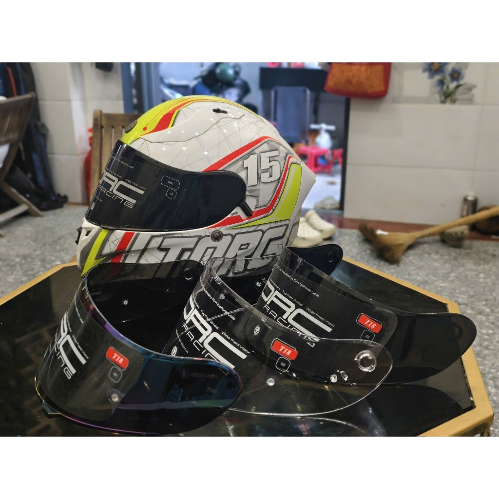 Kính rời thay thế cho nón bảo hiểm TORC T18, POC T18, POC Revo nhiều màu