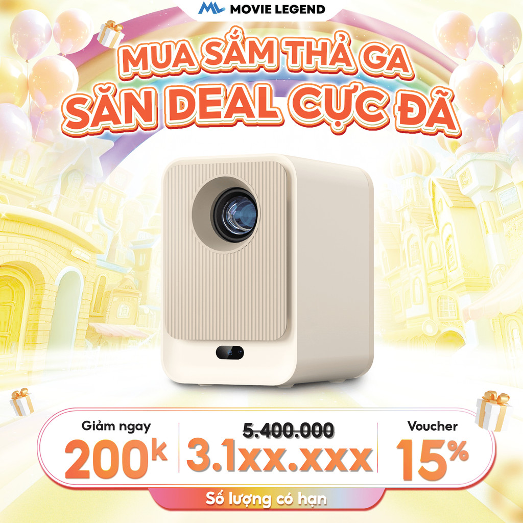 [HOT 2026] Máy Chiếu A9 Premium - Máy Chiếu Movie Legend, Độ Phân Giải Full HD
