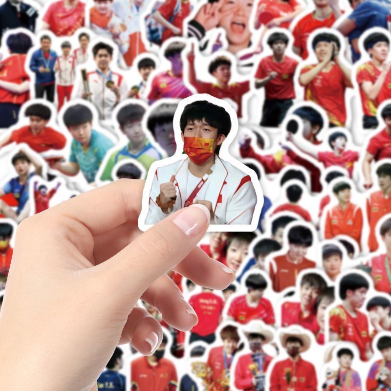 212 Zhang Sha Đầu Kết Hợp Sun Yingsha Wang Chuqin Bộ Sưu Tập Dán Thế Vận Hội Hình Ảnh Mới Vỏ Điện Th