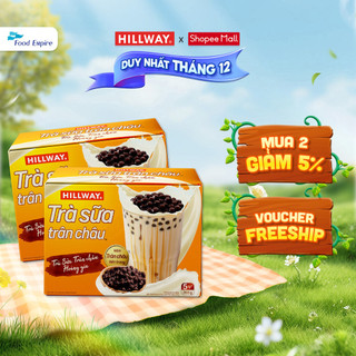  Combo 2 Hộp Trà Sữa Trân Châu Hillway Hoà Tan vị Truyền Thống  hộp 5 gói trà sữa & 5 gói trân châu  