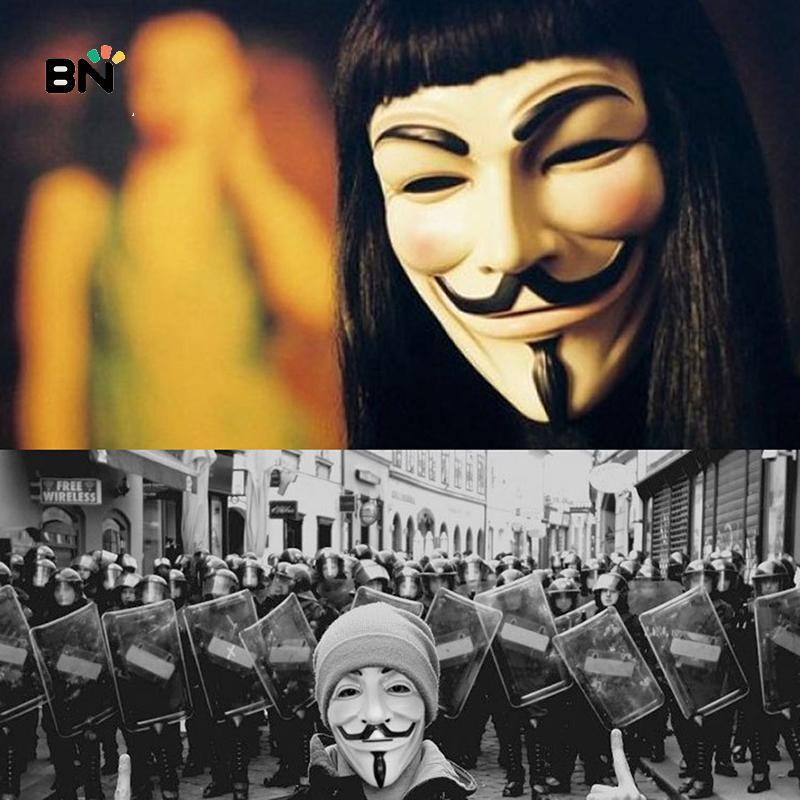 [BN] Mặt nạ Hacker Vendetta Guy Fawkes Người lớn Halloween Fancy Party