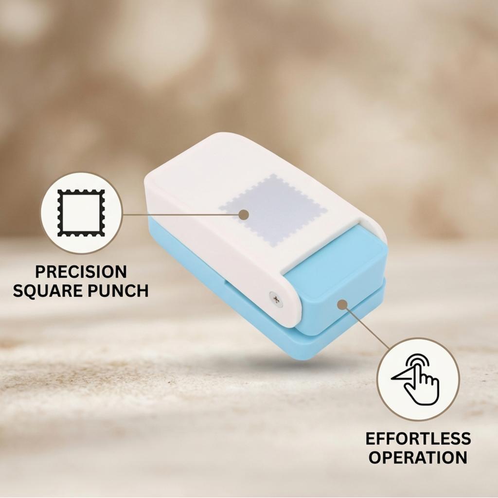 Handytool.vn Geevorks Square Stamp Puncher 1.5 X Inch Phong cách cổ điển Giấy thủ công đục lỗ để làm