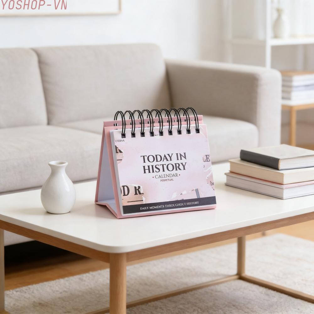 [Ysp]History Calendar Daily Facts Per Page Bright Clean Design Desktop Décor