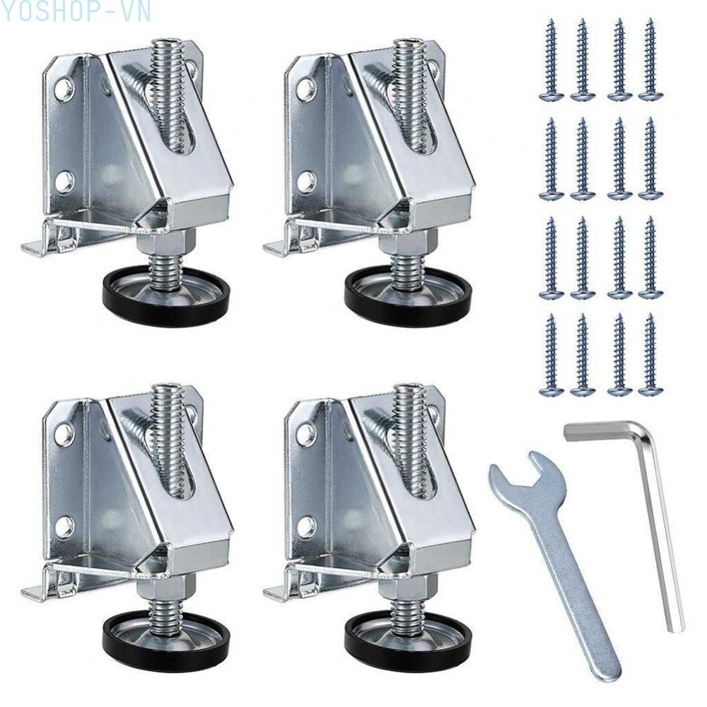 [Ysp]Leveling Feet Set Silver Table Workbench 2000 Pounds 4Pcs Cabinet Durable