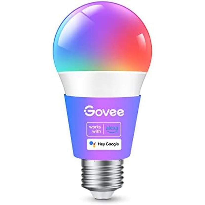 Bóng đèn thông minh Govee, Bóng đèn đổi màu, Làm việc với Alexa và Google Assistant, 16 triệu màu RG
