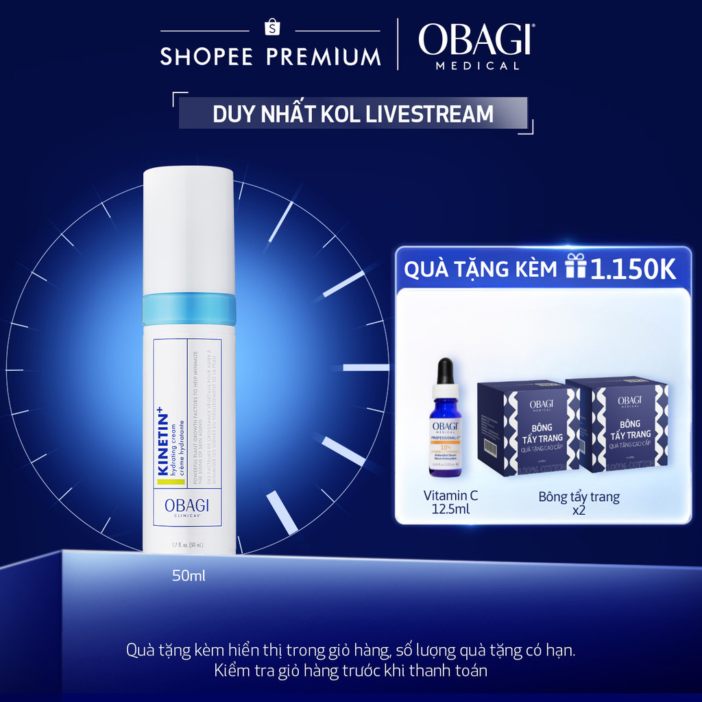 [Obagi x BK] Kem dưỡng phục hồi làm dịu da Obagi Clinical Kinetin+ Hydrating Cream 50ml
