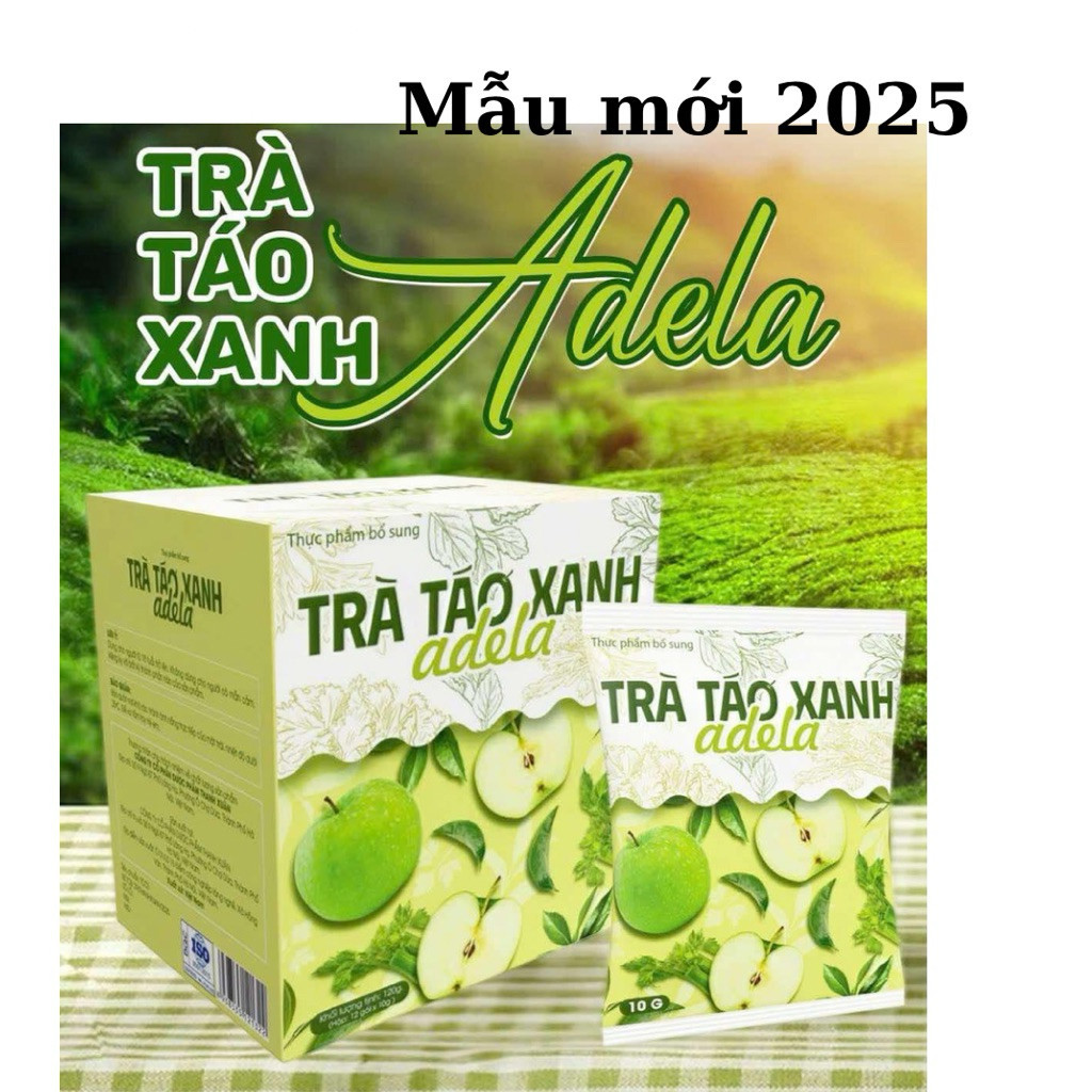 Trà Táo xanh giảm cân, trà Táo Adela, trà táo kelly detox